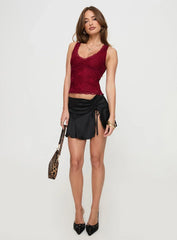 Far Away Top Burgundy