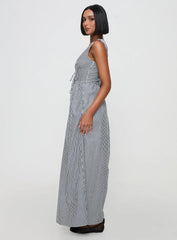 Pokey Maxi Dress Black / White Stripe