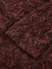 Lace-Jacquard Long-Sleeve Mini Dress