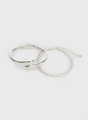 Elle Bracelet Set Silver