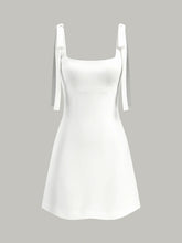 Bow-Strap Backless Mini Dress