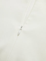 Pleated Hem Mock Neck Mini Dress