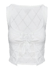 Giulia Knit Top White