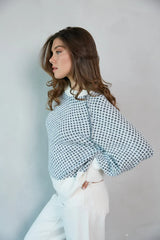 Ramona Ditsy Argyle Sweater