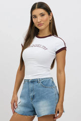 White Graphic Tee Short Sleeve