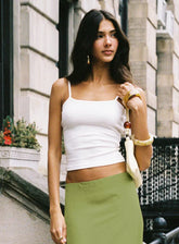 Baseline Rib Top White