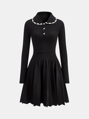 Ribbed Polo Dress