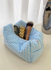 My Everything Pouch Blue Gingham