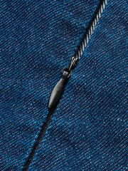 Cross-Back Denim Flared Dress