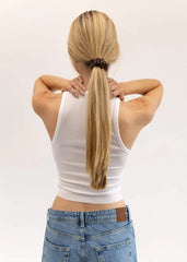 Silk Scrunchie in Espresso