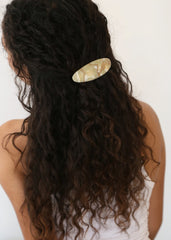 Oval Barrette in Oak