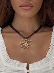 Sylvee Pendant Necklace Brown / Gold