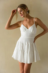 Martina Ribbed Tie Back Mini Dress
