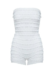 Ayver Strapless Playsuit White