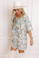 Wisteria Wonder Mini Dress in Sage