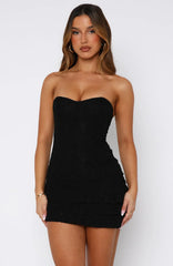 Raised Right Led Wrong Lace Mini Dress Black
