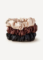 Silk Scrunchie Trio in Mixed