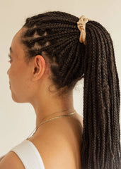 Silk Scrunchie in Champagne