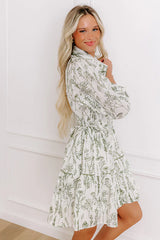 Memory Lane Floral Mini Dress in Sage