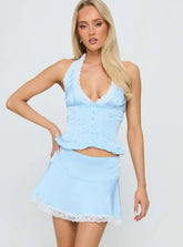 Over Here Lace Trim Set Blue