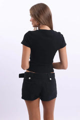 Black Graphic Tee Short Sleeve