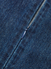 Metal Detail Denim Sleeveless Mini Dress