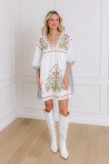 Playa Del Carmen Embroidered Mini Dress