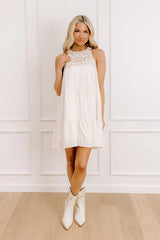 Tuscan Villa Crochet Mini Dress