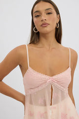 Pink Cami Top Mesh