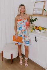 Vacay On The Mind Halter Mini Dress