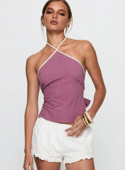 Carmelah Top Purple / White