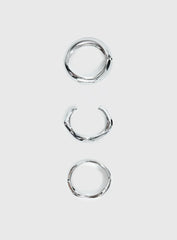 Hot Gossip Cuff Set Silver