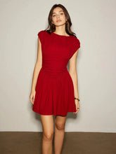Elegant Pleated Ruffle Dress