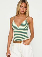 Like A Daydream Bodysuit Green / Cream