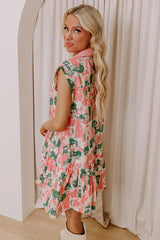 Artistic Flow Button Down Mini Dress in Green