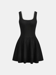 Rhinestone-Embellished Slim Fit Mini Dress