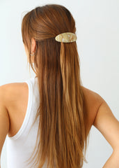 Oval Barrette in Oak