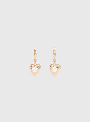 Live In Reality Heart Earrings Gold