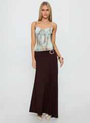 Bloomsbury Top Blue / Brown