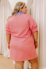 Sunny Pier Stripe Mini Dress Curves