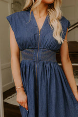 Picnic At The Park Denim Midi Dress