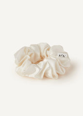 Silk Oversized Scrunchie in Pearl