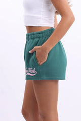 Green Track Shorts Elasticated