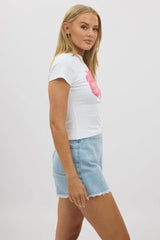 White Graphic Tee Short Sleeve
