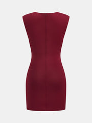 Square-Neck Sleeveless Dress