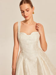 Sweetheart Neckline Flared Dress