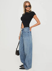 Mellowed Out Slouchy Jeans Mid Blue