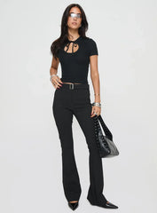 Pagano Pinstripe Flare Pants Black