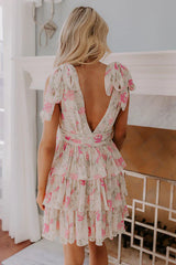 Chateau Vineyard Tiered Mini Dress