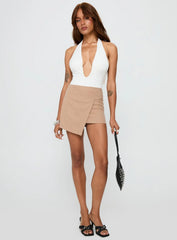 Emmalyne Plunge Neck Bodysuit White